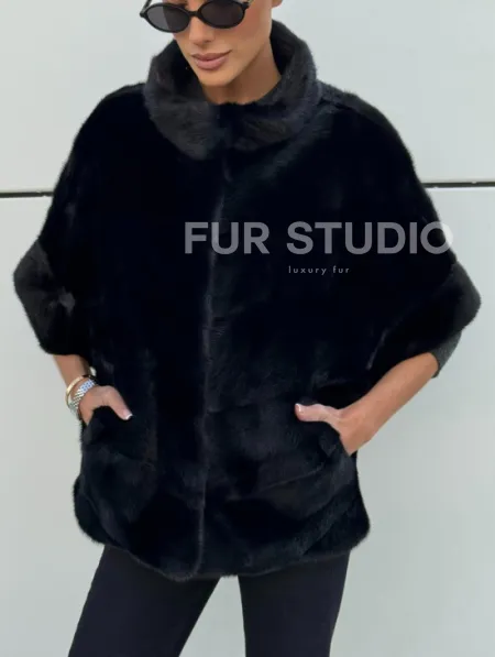 Курточка-жилет трансформер из меха норки с капюшоном - фото 2