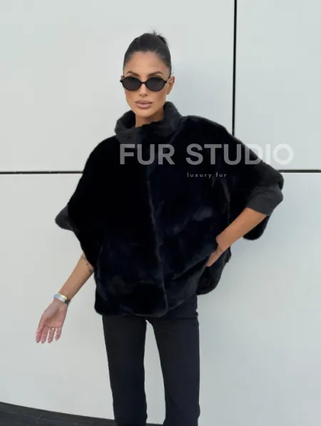 Курточка-жилет трансформер из меха норки с капюшоном - фото 11