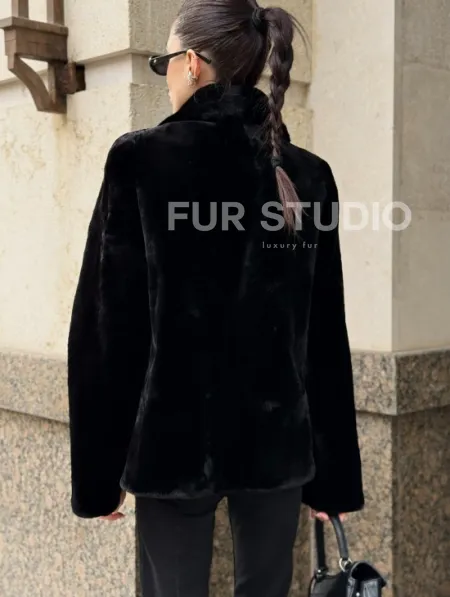 Норковая куртка - косуха из меха стриженой норки - фото 3