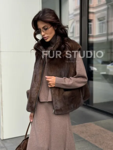 Жилет из норки - фото 5