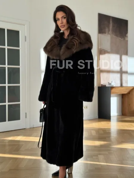 Шуба из меха норки BLACKGLAMA - фото 8