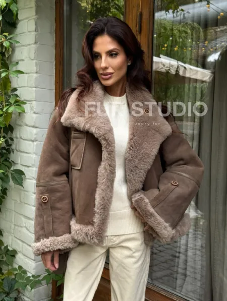 Куртка - дублёнка двухсторонняя - фото 0