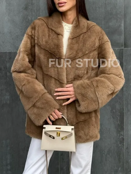 Полушубок норковый - фото 1