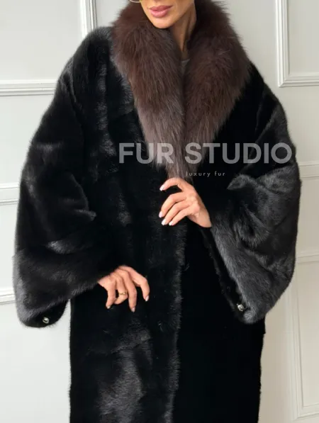 Норковая шуба пальто стиль 