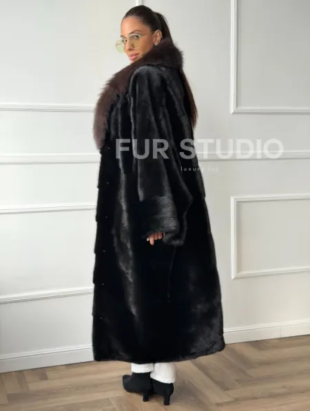 Норковая шуба пальто стиль 