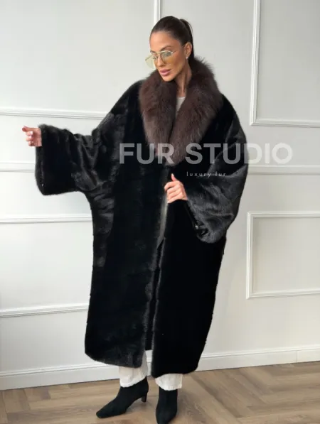 Норковая шуба пальто стиль 