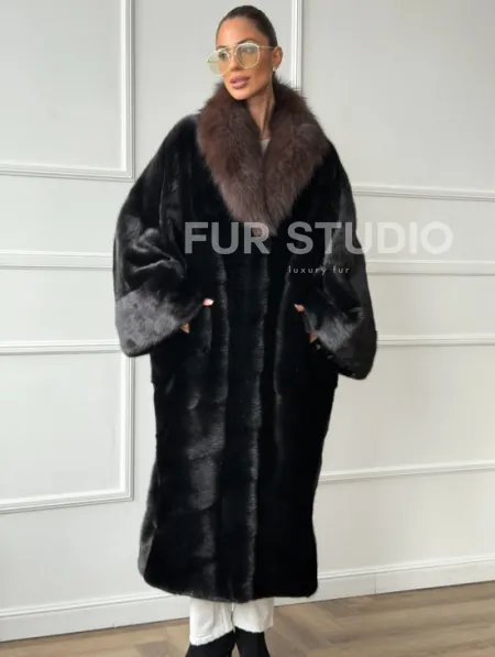 Норковая шуба пальто стиль 
