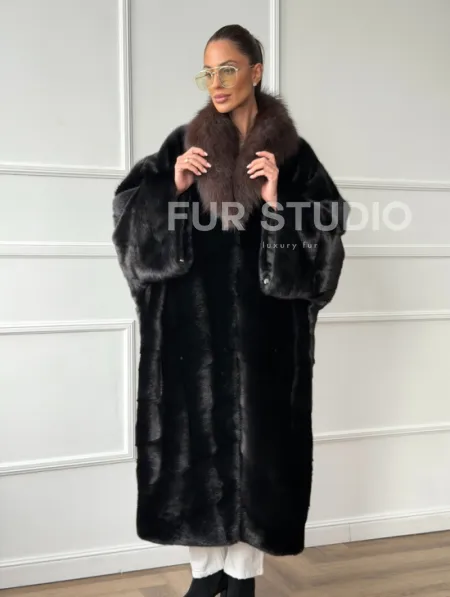 Норковая шуба пальто стиль 