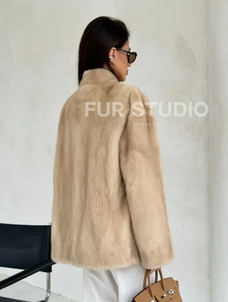 Жакет из натурального меха норки - Palomino - фото 11