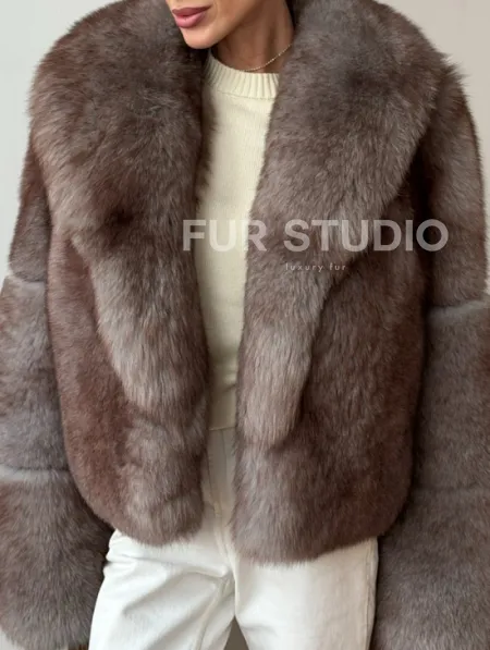 Короткая шуба из финского песца - фото 2