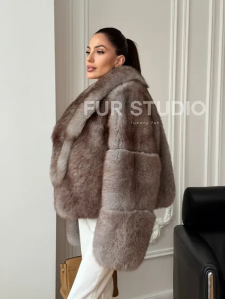 Короткая шуба из финского песца - фото 11