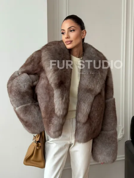 Короткая шуба из финского песца - фото 10