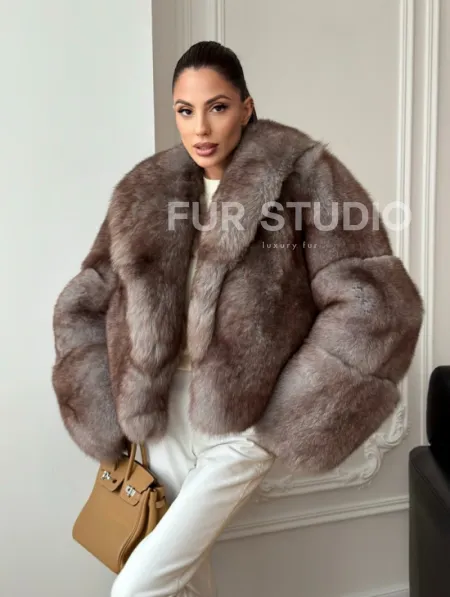 Короткая шуба из финского песца - фото 0