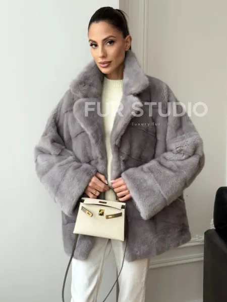 Полушубок норковый - фото 10