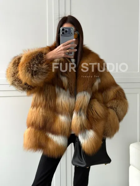 Шуба из натурального меха - лиса огнёвка - фото 13