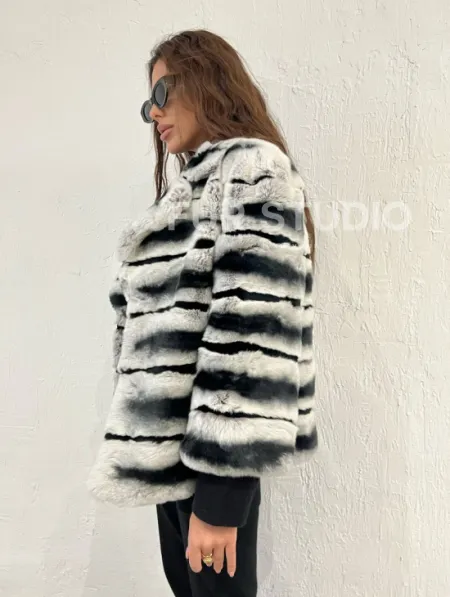 Короткая шуба из меха орилага под шиншиллу - фото 3