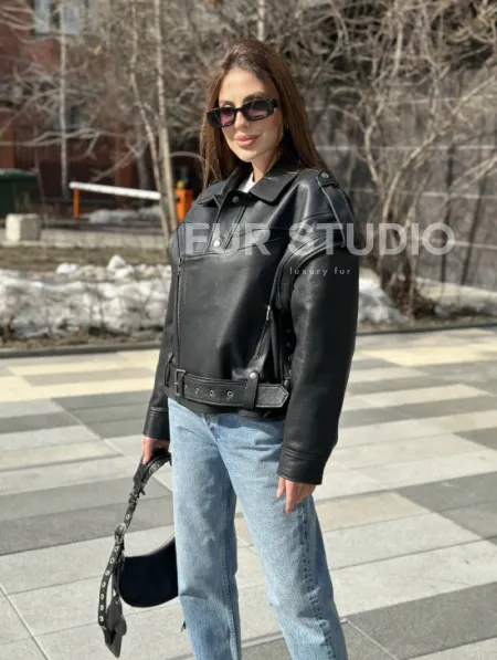 Косуха женская из натуральной кожи - фото 6