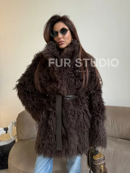 Шуба - дубленка из натуральной овчины (двусторонняя) - фото 1