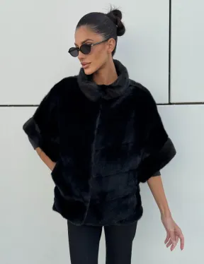 Курточка-жилет трансформер из меха норки с капюшоном - фото 7