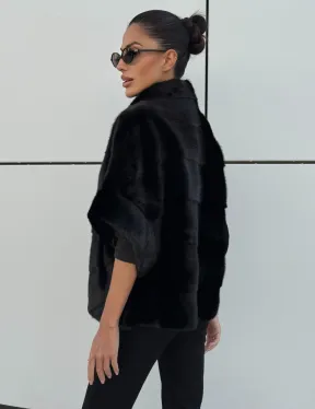 Курточка-жилет трансформер из меха норки с капюшоном - фото 6