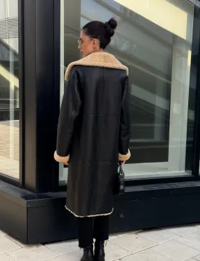 Женская натуральная дубленка из кожи силка - фото 8