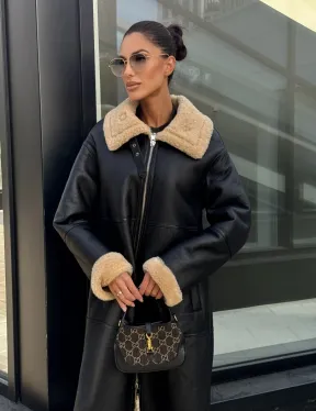 Женская натуральная дубленка из кожи силка - фото 4