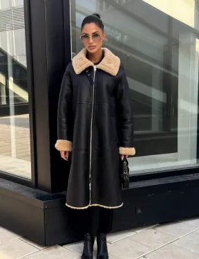 Женская натуральная дубленка из кожи силка - фото 6