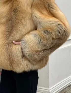 Полушубок из меха альпийской лисы Premium Golden Fox - фото 1