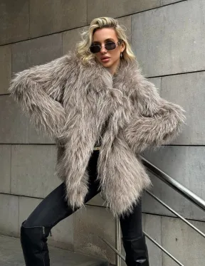 Полушубок из енота с английским воротником - фото 8