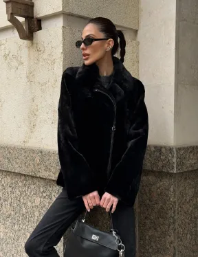 Норковая куртка - косуха из меха стриженой норки - фото 8