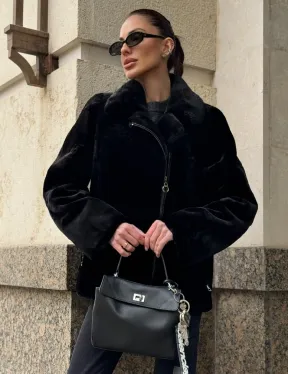 Норковая куртка - косуха из меха стриженой норки - фото 4