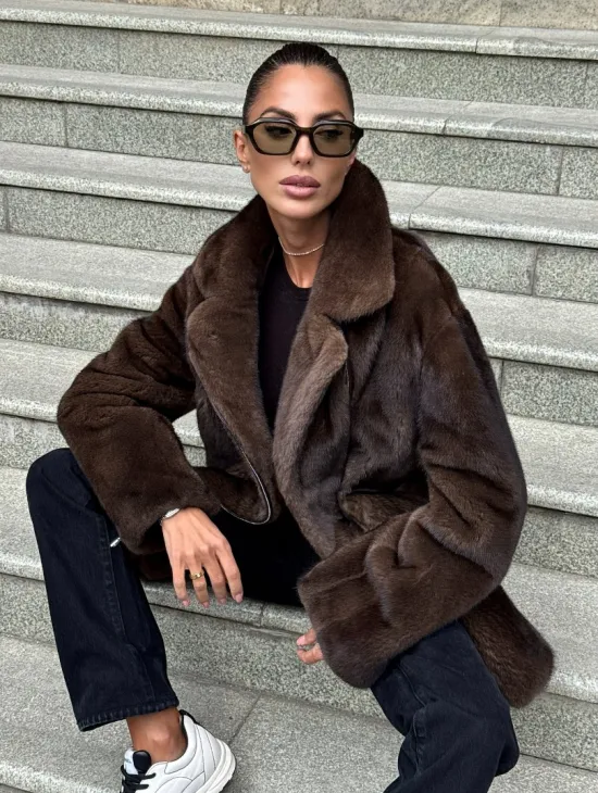 Норковая косуха из элитной скандинавской норки SAGA FURS - фото 2