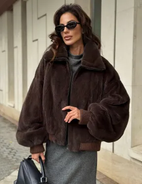 Норковая шуба - бомбер - фото 8