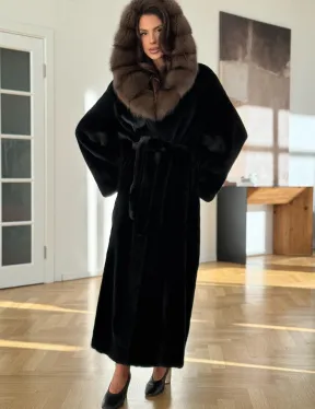 Шуба из меха норки BLACKGLAMA - фото 2