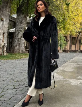 Черная норковая шуба - фото 2