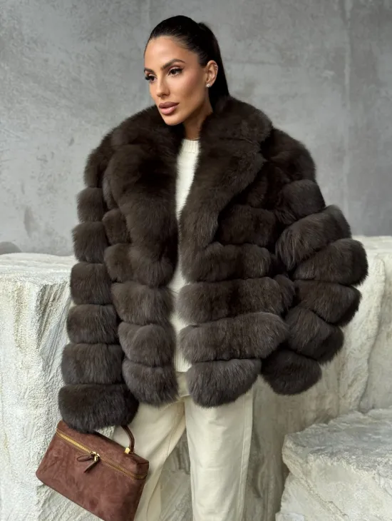 Шуба под соболя - короткая - фото 0