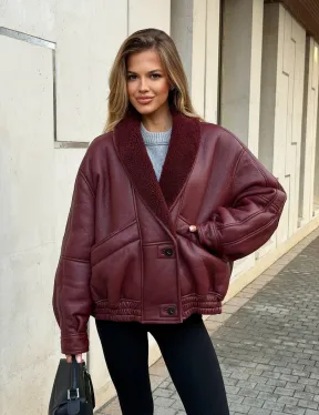 Дубленка женская зимняя - воротник шаль - фото 8