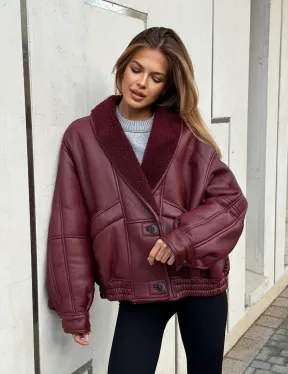 Дубленка женская зимняя - воротник шаль - фото 7