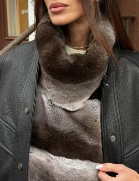 Манишка из кролика рекс под шиншиллу - фото 1