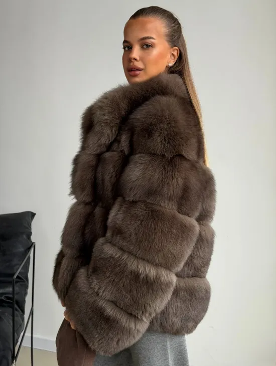 Шуба песцовая под соболь - фото 4