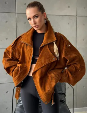 Замшевая куртка-косуха - фото 6