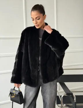 Полушубок норковый SAGA FURS - style oversize - фото 9