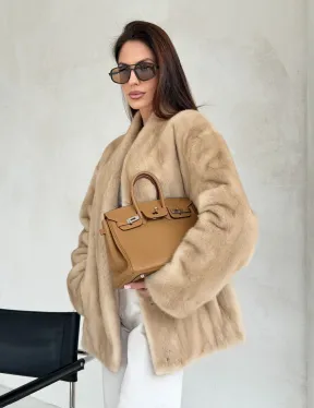 Жакет из натурального меха норки - Palomino - фото 13