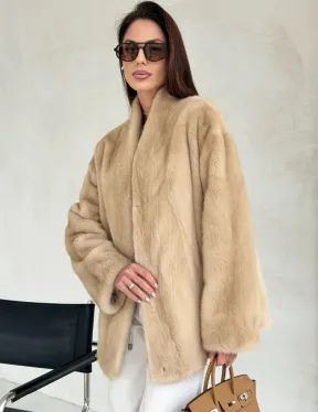 Жакет из натурального меха норки - Palomino - фото 9