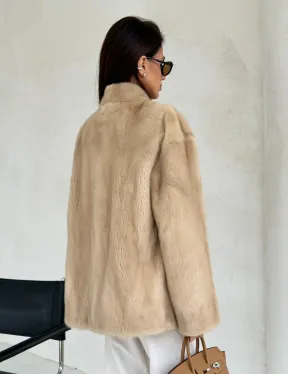 Жакет из натурального меха норки - Palomino - фото 11