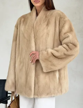 Жакет из натурального меха норки - Palomino - фото 3