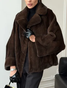 Короткая шуба из натурального меха норки - фото 4