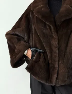 Короткая шуба из натурального меха норки - фото 2