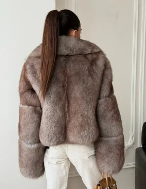 Короткая шуба из финского песца - фото 7