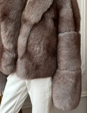 Короткая шуба из финского песца - фото 1